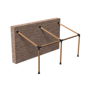 Fijación Doble a Pared con Inclinación a 15° 4 pulgadas