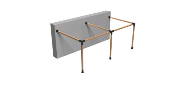 Fijación Doble a Pared a 90° 4 pulgadas P-001X2-011X6-002X1