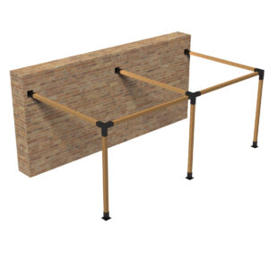 Fijación Doble a Pared a 90° 4 pulgadas